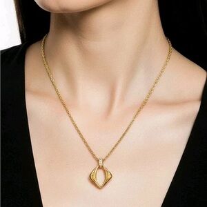 Yves Saint Laurent Gold Geometric Necklace